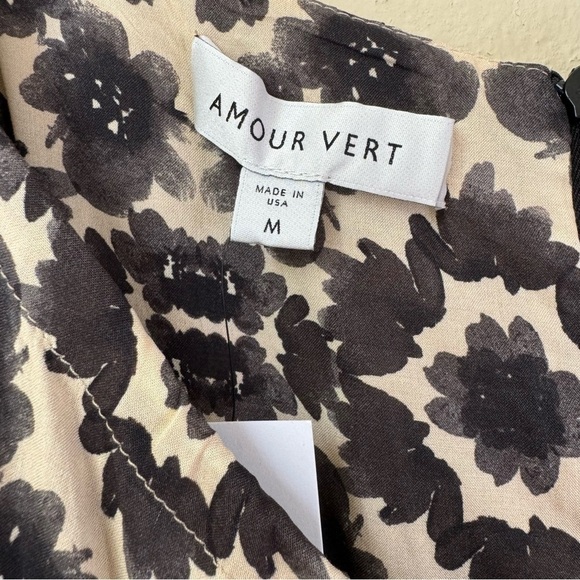 Amour Vert Elle Dress In Ink Flower NWT Size: Medium - Picture 6 of 12